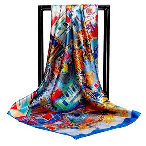 Architecture design silky scarf, women’s scarf